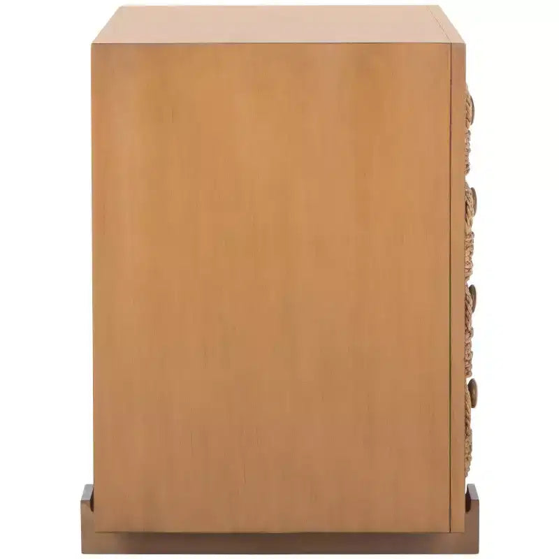 Table de chevet Rosario en bois tressé - SFV1303 - Safavieh Couture