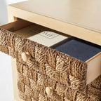 Table de chevet Rosario en bois tressé - SFV1303 - Safavieh Couture