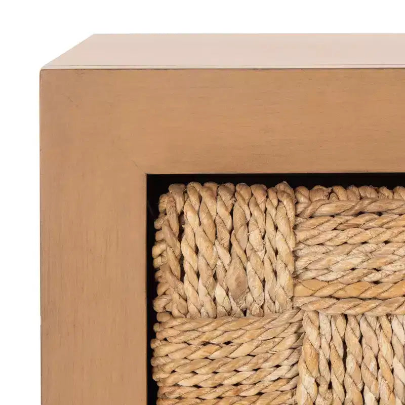Table de chevet Rosario en bois tressé - SFV1303 - Safavieh Couture