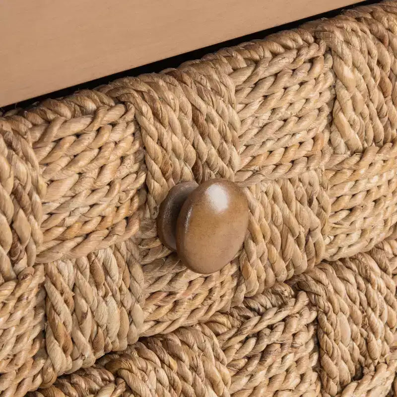 Table de chevet Rosario en bois tressé - SFV1303 - Safavieh Couture