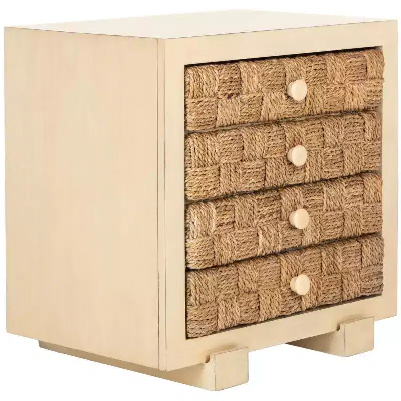 Table de chevet Rosario en bois tressé - SFV1303 - Safavieh Couture