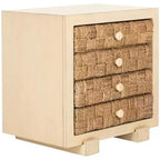 Table de chevet Rosario en bois tressé - SFV1303 - Safavieh Couture