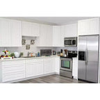 Meuble de cuisine bas CASAINC de 30 po L x 24 po P x 34,5 po H avec tiroir et charnières à fermeture amortie, en contreplaqué, armoire RTA