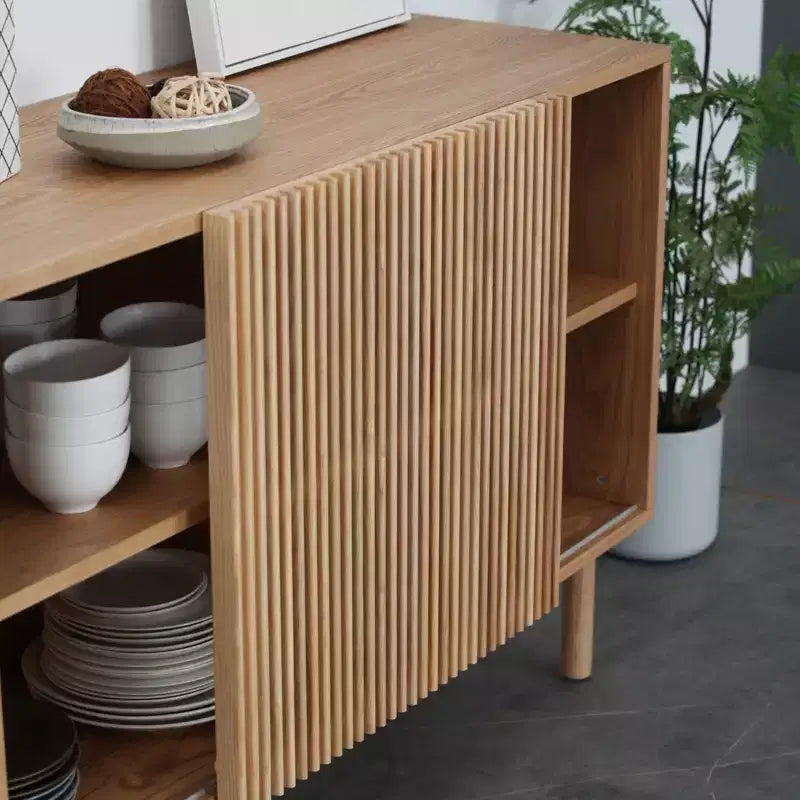 Bahut GDFStudio Margaret moderne 48.4 en bois avec porte coulissante