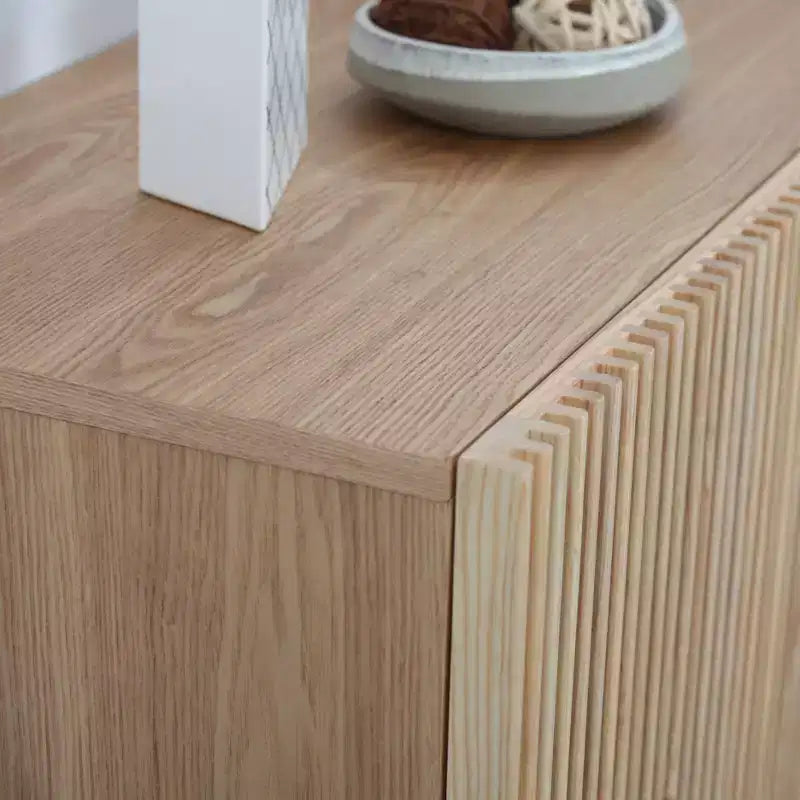 Bahut GDFStudio Margaret moderne 48.4 en bois avec porte coulissante