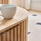 GDFStudio Eleanor Table Basse Ovale Moderne en Bois du Milieu du Siècle 51.18 avec Tiroir