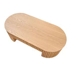 GDFStudio Eleanor Table Basse Ovale Moderne en Bois du Milieu du Siècle 51.18 avec Tiroir