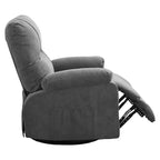 Fauteuil inclinable pivotant GDFStudio Gresham, moderne, en métal et lin capitonné
