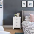 Karl Home 3-Drawer White MDF 15.75in. W Nightstands