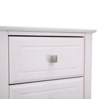Tables de chevet Karl Home à 3 tiroirs en MDF blanc de 40 cm de large