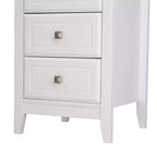 Tables de chevet Karl Home à 3 tiroirs en MDF blanc de 40 cm de large