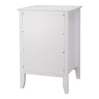 Tables de chevet Karl Home à 3 tiroirs en MDF blanc de 40 cm de large