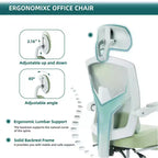 MAYEERTY Chaise de bureau pivotante à 360° réglable en hauteur, siège pneumatique, capacité de poids de 125 kg