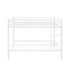 Lit superposé double sur double, cadre de lit superposé en métal robuste, aucun sommier requis, pour les petits espaces, gris