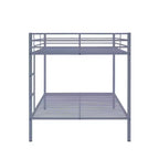 Lit superposé double sur double, cadre de lit superposé en métal robuste, aucun sommier requis, pour les petits espaces, gris