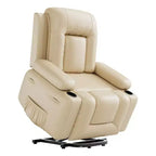 PU Leather Power Lift Recliner Chair, Adjustable Furniture for Back, Legs w/ 3 Positions, Side Pocket ( 27 Seat Width+Cup Holders)