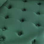 Fauteuil pivotant de salon en velours, avec capitonnage et roulettes mobiles, incluant 3 oreillers, noir