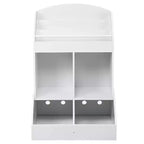Bibliothèque et rangement de jouets pour enfants, Organisateur d'étagères en bois pour tout-petits, Rangement de salle de jeux, Meuble de rangement pour enfants, Organisateur d'étagères blanc