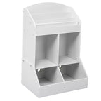Bibliothèque et rangement de jouets pour enfants, Organisateur d'étagères en bois pour tout-petits, Rangement de salle de jeux, Meuble de rangement pour enfants, Organisateur d'étagères blanc