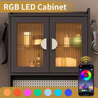 Ensemble de coiffeuse Karl avec lumières LED et prises de courant