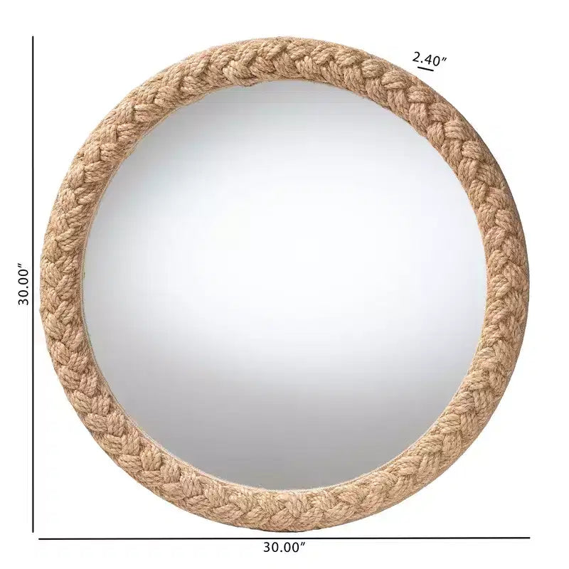 Miroir décoratif en corde tressée Shara Coastal bali & pari