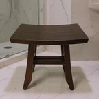 HomeRoots Banc de douche 14 po en teck brun