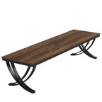 MAYEERTY 78 Table à manger industrielle rectangulaire, 6-8 places, pieds en métal robuste