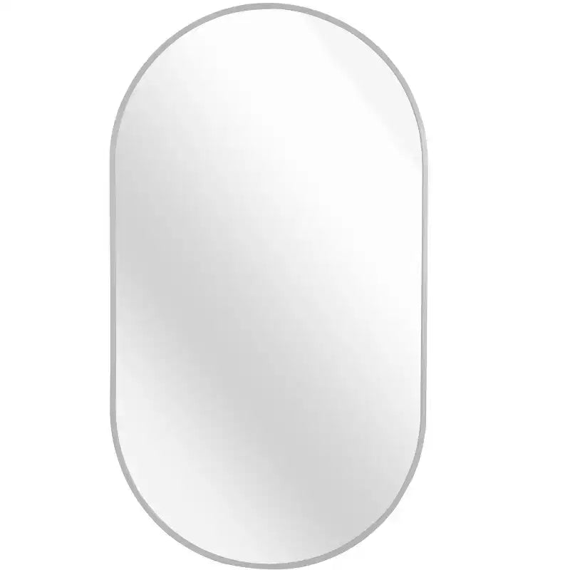 Miroir ovale en métal doré 20 x 28 pouces
