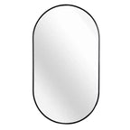 Miroir ovale en métal doré 20 x 28 pouces