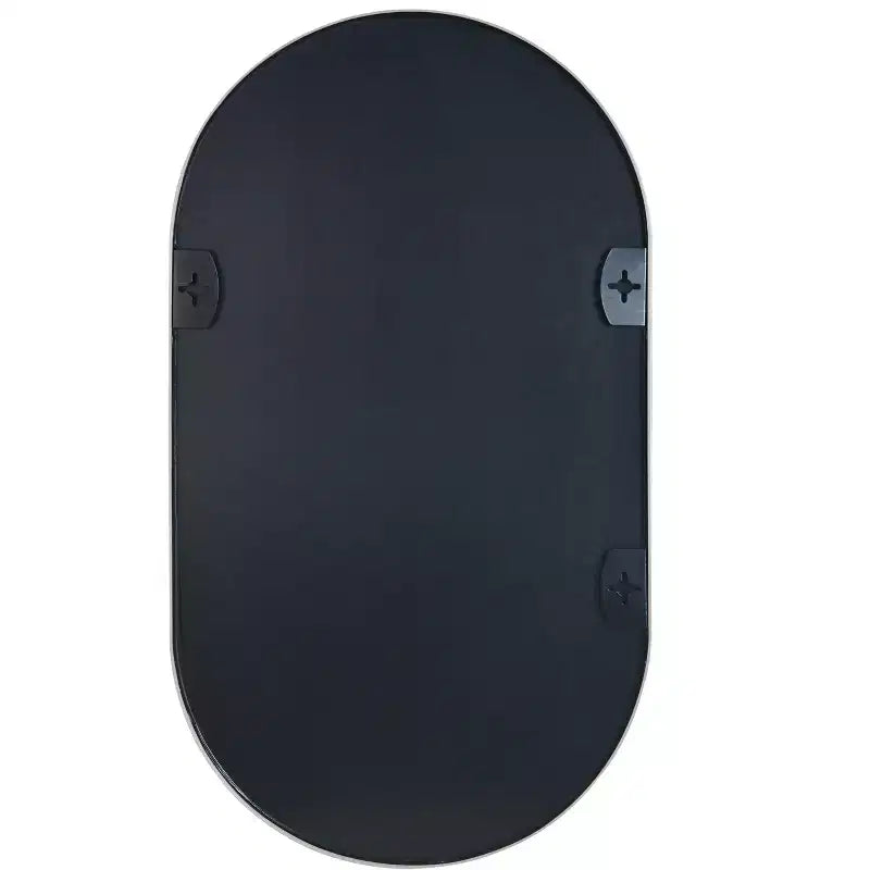 Miroir ovale en métal doré 20 x 28 pouces