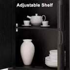Étagère de ferme Acekool à 5 niveaux avec portes, armoire de rangement en bois pour salon, bureau, chambre à coucher