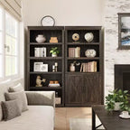 Étagère de ferme Acekool à 5 niveaux avec portes, armoire de rangement en bois pour salon, bureau, chambre à coucher