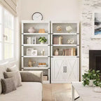 Étagère de ferme Acekool à 5 niveaux avec portes, armoire de rangement en bois pour salon, bureau, chambre à coucher