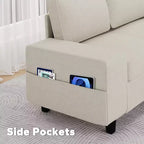 Causeuse d'intérieur de style moderne Uptiot avec poches latérales