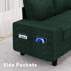 Causeuse d'intérieur de style moderne Uptiot avec poches latérales