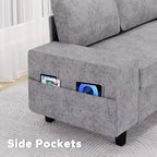 Causeuse d'intérieur de style moderne Uptiot avec poches latérales