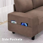 Causeuse d'intérieur de style moderne Uptiot avec poches latérales