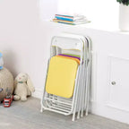 VECELO Table et Chaises Pliantes pour Enfants avec Coussin Rembourré Doux, Pliables et Portables, Colorées