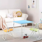 VECELO Table et Chaises Pliantes pour Enfants avec Coussin Rembourré Doux, Pliables et Portables, Colorées