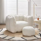Fauteuil poire souple en mousse (copeaux) haute résilience pour salon et chambre à coucher
