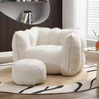 Fauteuil poire souple en mousse (copeaux) haute résilience pour salon et chambre à coucher