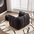 Fauteuil poire souple en mousse (copeaux) haute résilience pour salon et chambre à coucher
