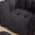 Fauteuil poire souple en mousse (copeaux) haute résilience pour salon et chambre à coucher