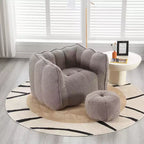 Fauteuil poire souple en mousse (copeaux) haute résilience pour salon et chambre à coucher
