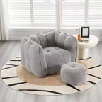 Fauteuil poire souple en mousse (copeaux) haute résilience pour salon et chambre à coucher