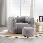 Fauteuil poire souple en mousse (copeaux) haute résilience pour salon et chambre à coucher