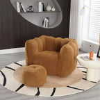 Fauteuil poire souple en mousse (copeaux) haute résilience pour salon et chambre à coucher