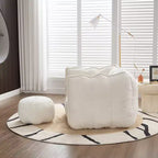 Fauteuil poire souple en mousse (copeaux) haute résilience pour salon et chambre à coucher