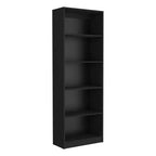 Bibliothèque à cinq niveaux HomeRoots 71 en bois noir