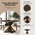 Table à manger Windvale avec piètement en croix